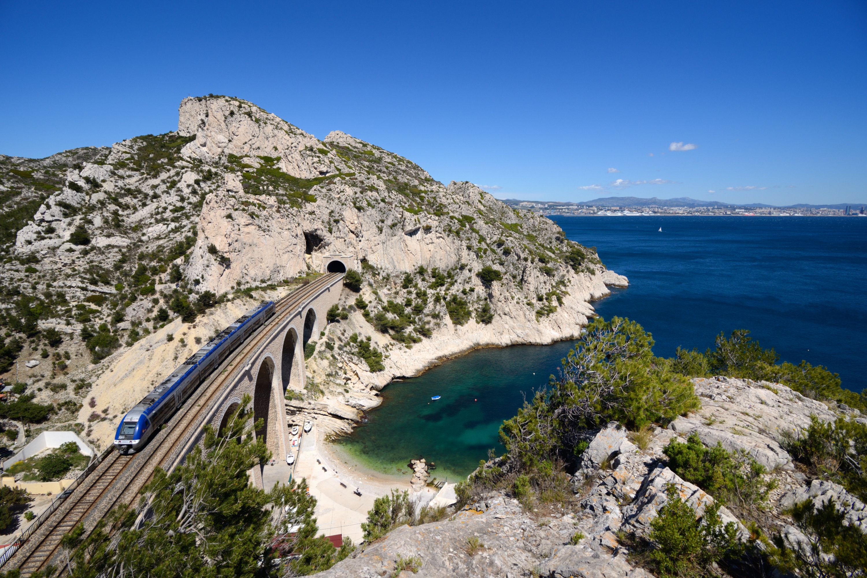 Coastal Train Journey: Marseille to Martigues