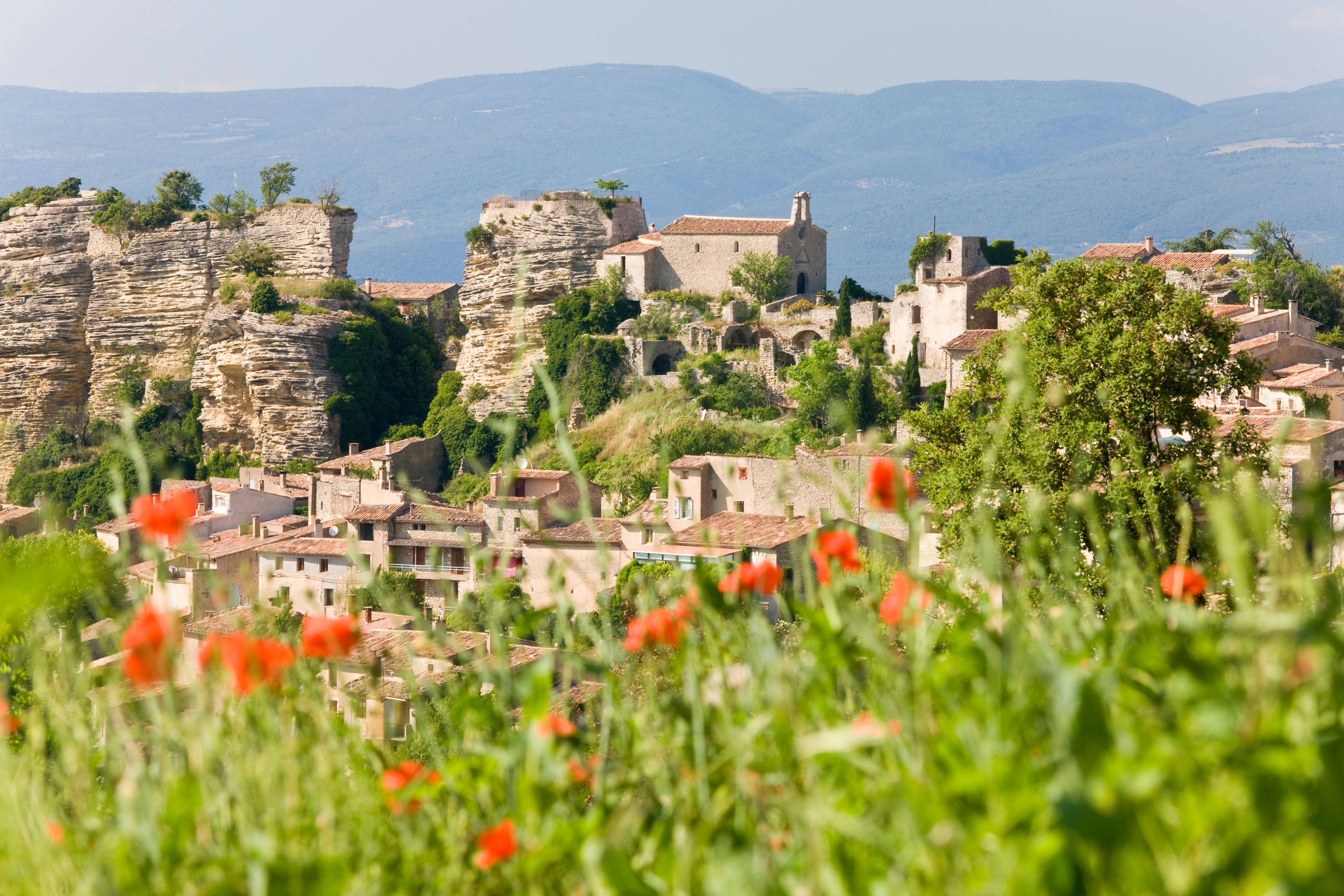 Saignon Village in Bloom, Luberon, Provence, France