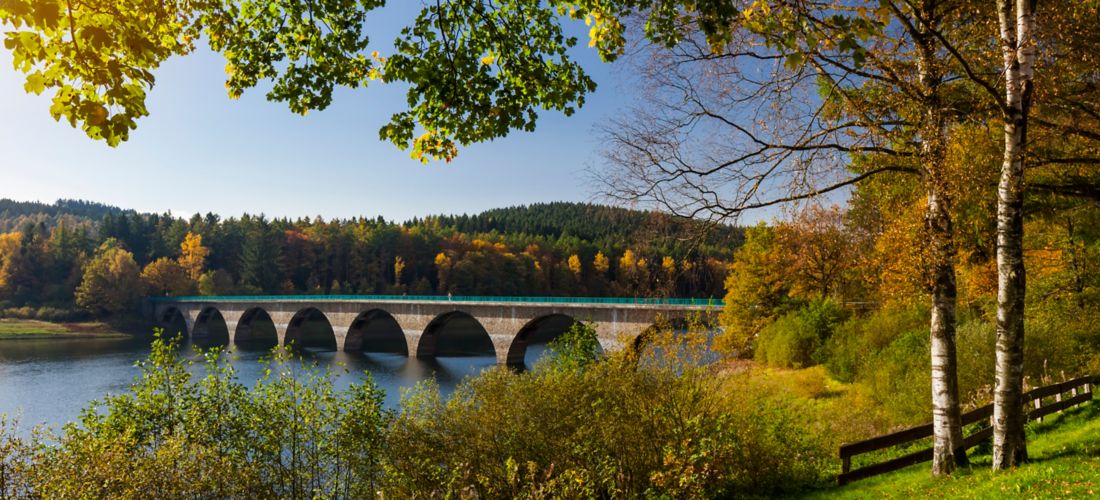 Autumn Splendor at Versetalsperre Bridge