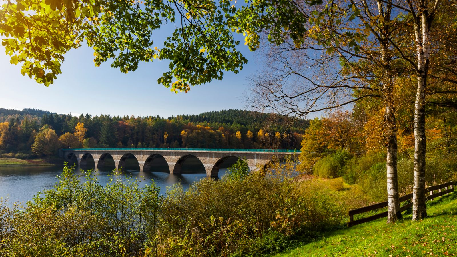 Autumn Splendor at Versetalsperre Bridge