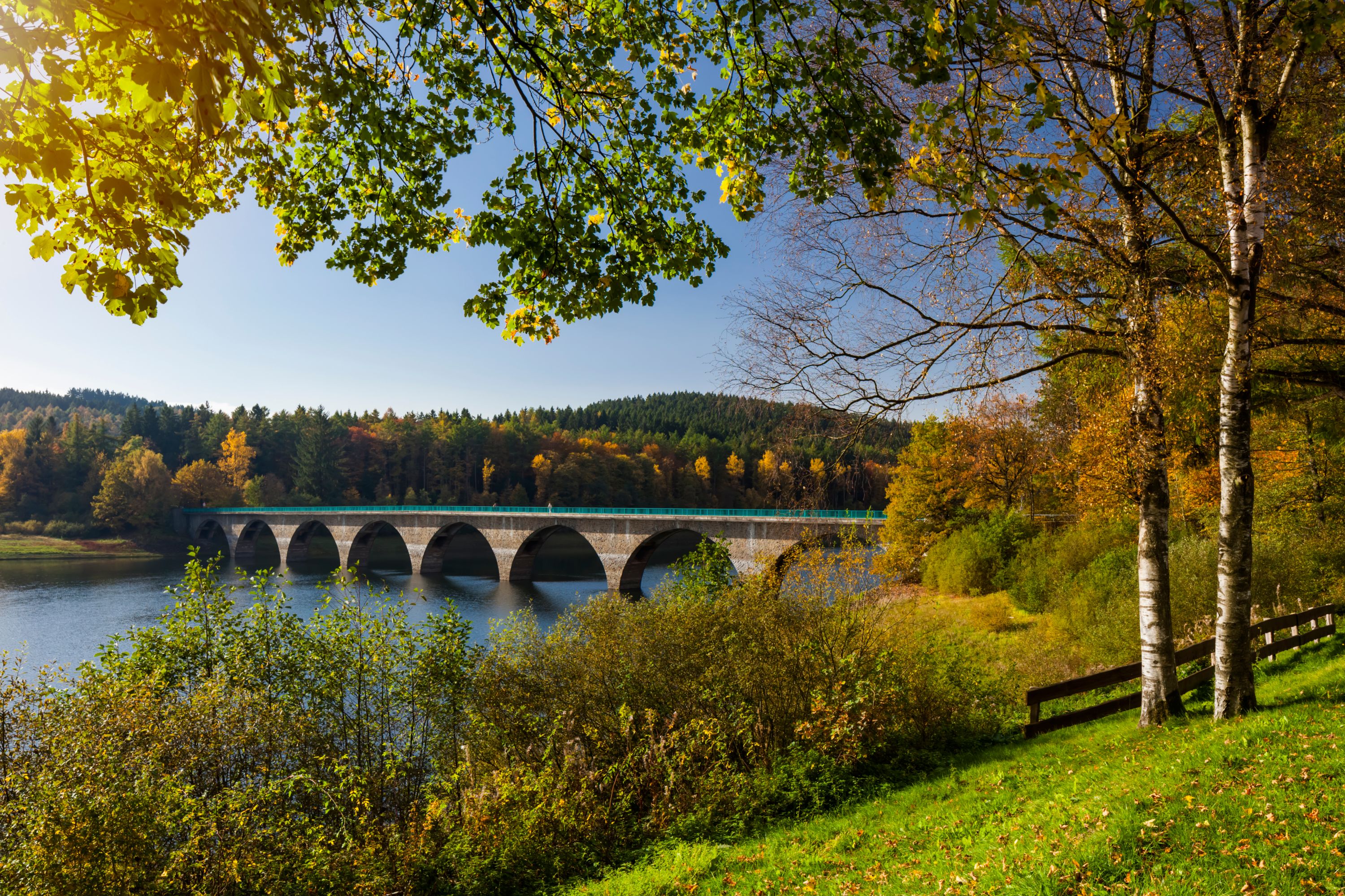 Autumn Splendor at Versetalsperre Bridge