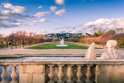Fontaines et jardins du parc Borély en automne