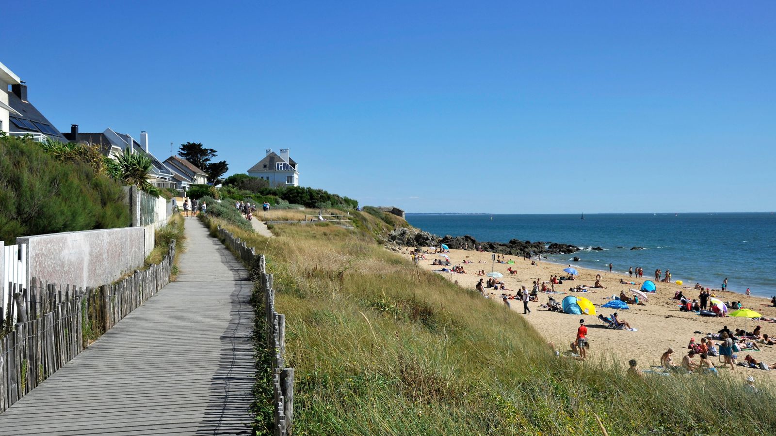 Sunny Beach Day in Pornichet, Pays de la Loire, France