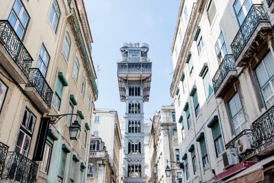 Elevador de Santa Justa, ein historischer Aufzug in Lissabon, Portugal