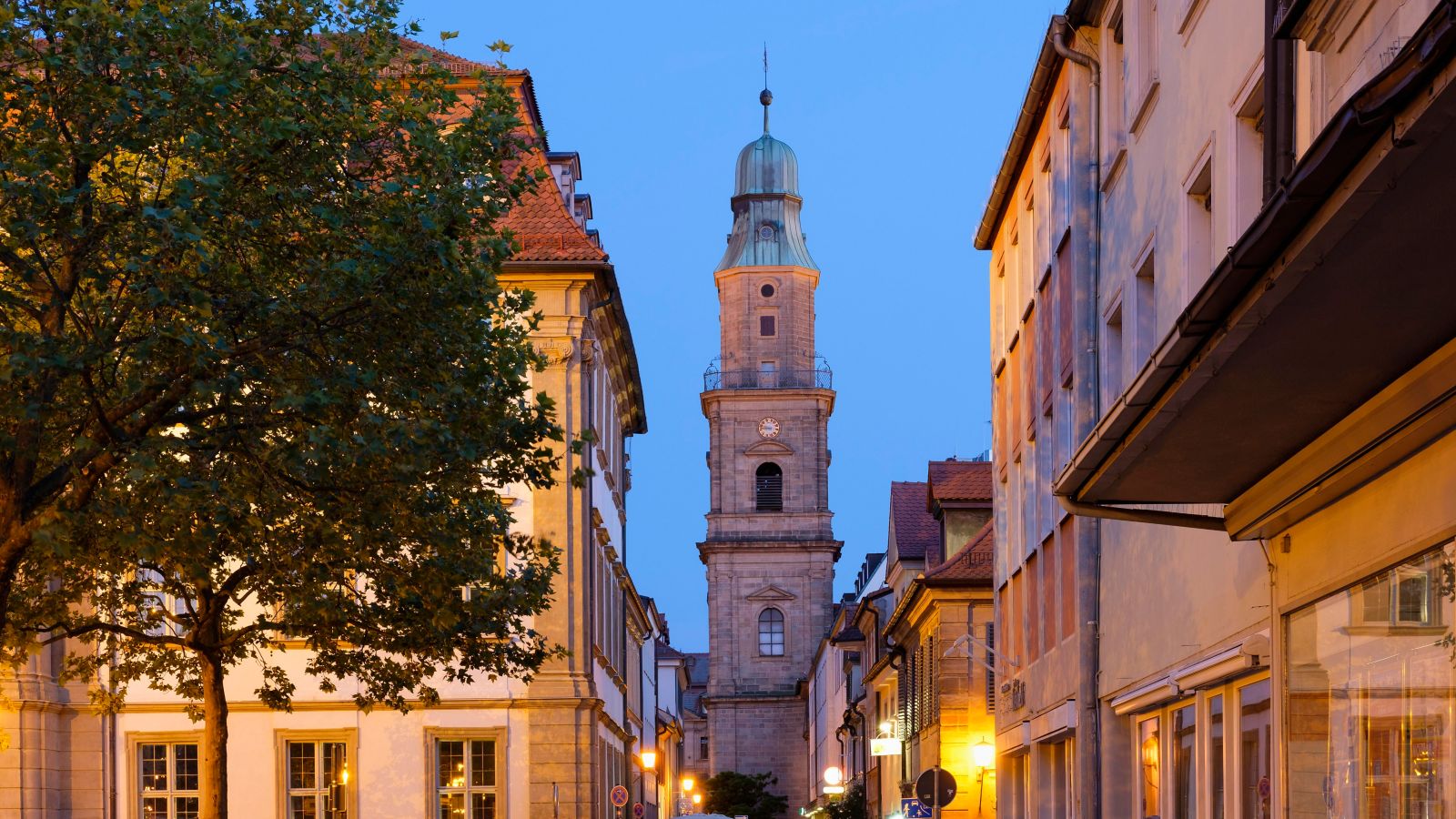 Evening Charm: Huguenot Church on Einhornstrasse, Erlangen