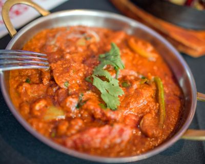 Spécialité indienne servie dans l’un des restaurants du quartier Balti Triangle