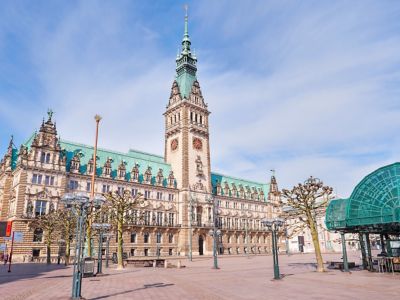 Das prächtige Hamburger Rathaus, ein Bau der Neorenaissance