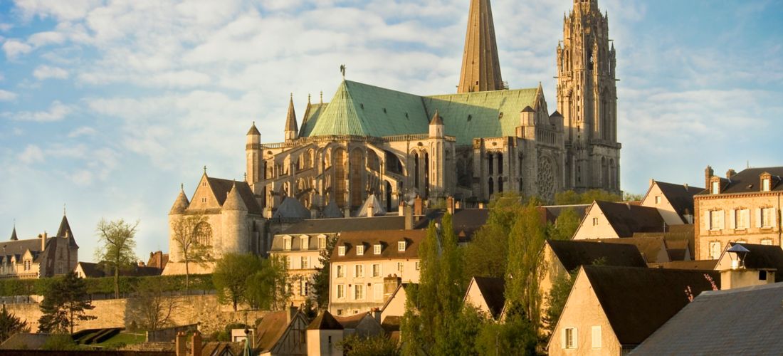 Chartres: Medieval Cathedral at Sunset