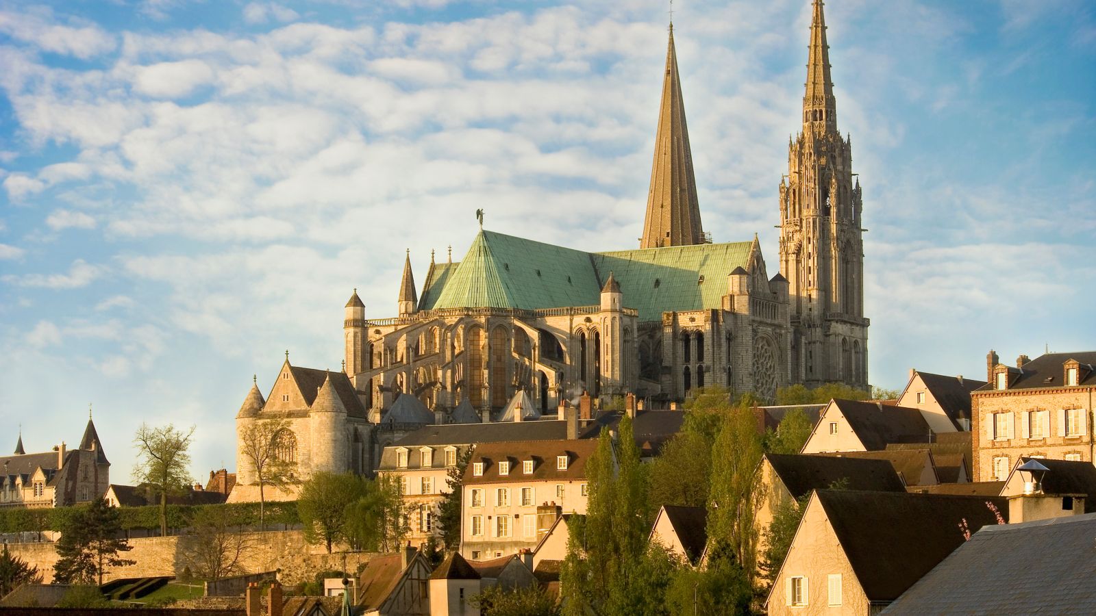 Chartres: Medieval Cathedral at Sunset