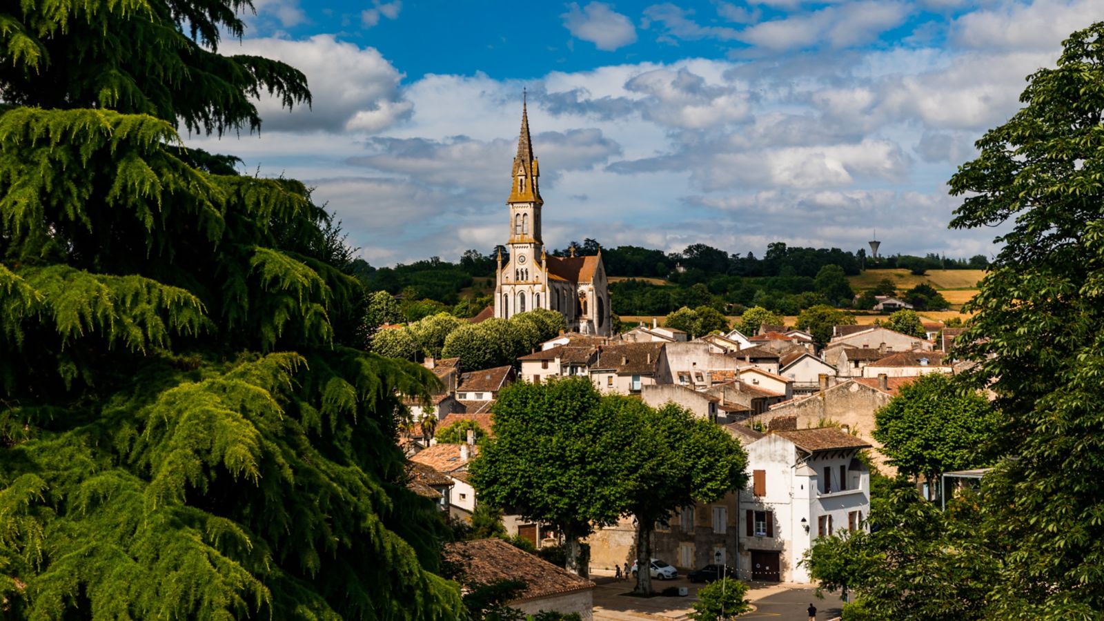 Picturesque Nerac: Ancient French Town View