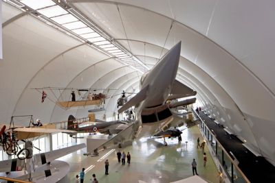 Aircraft on display at the Royal Air Force Museum