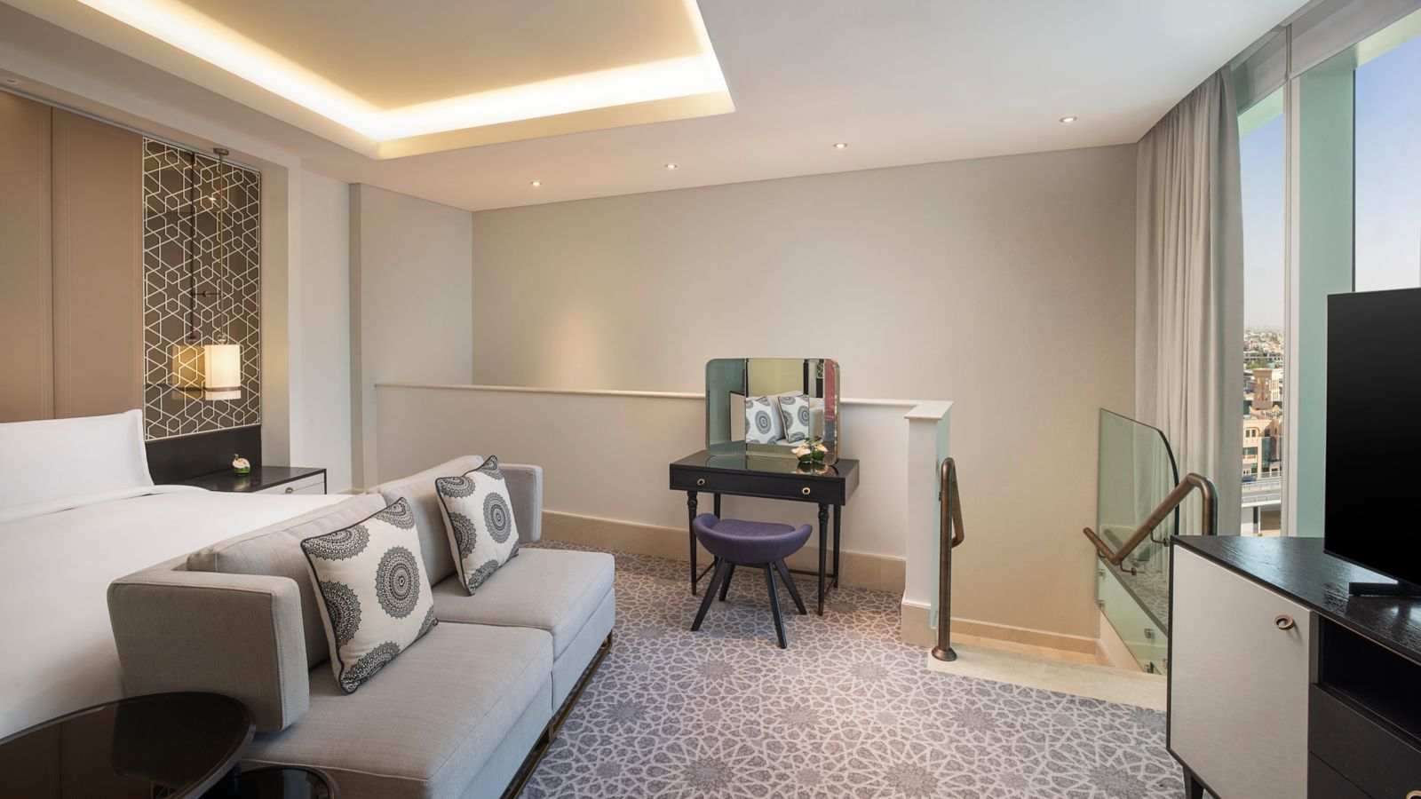 Luxurious Split-Level Hotel Room