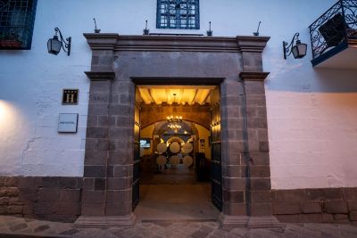Novotel Hotel Entrance at Dusk