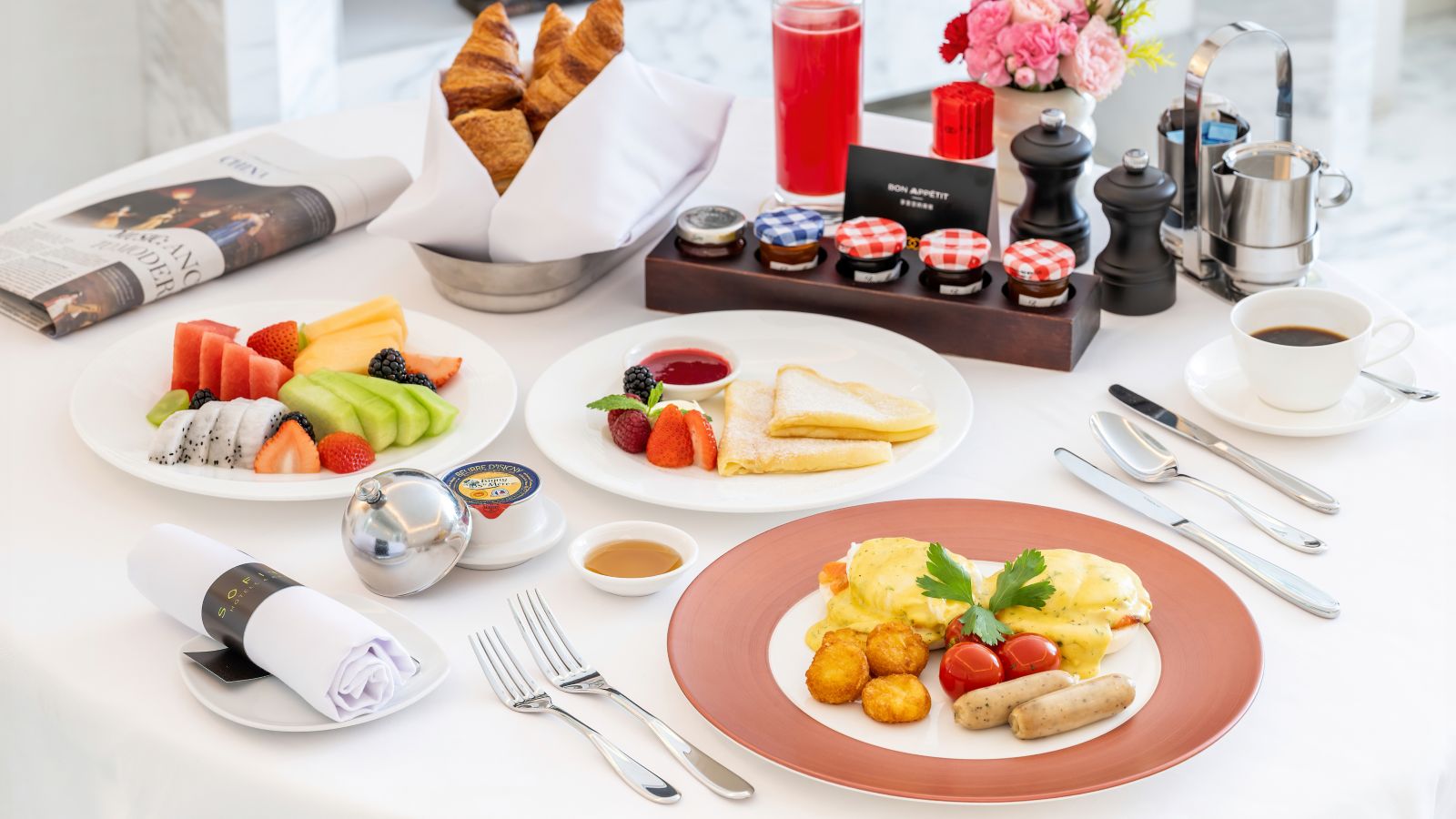 Luxurious Hotel Breakfast Spread