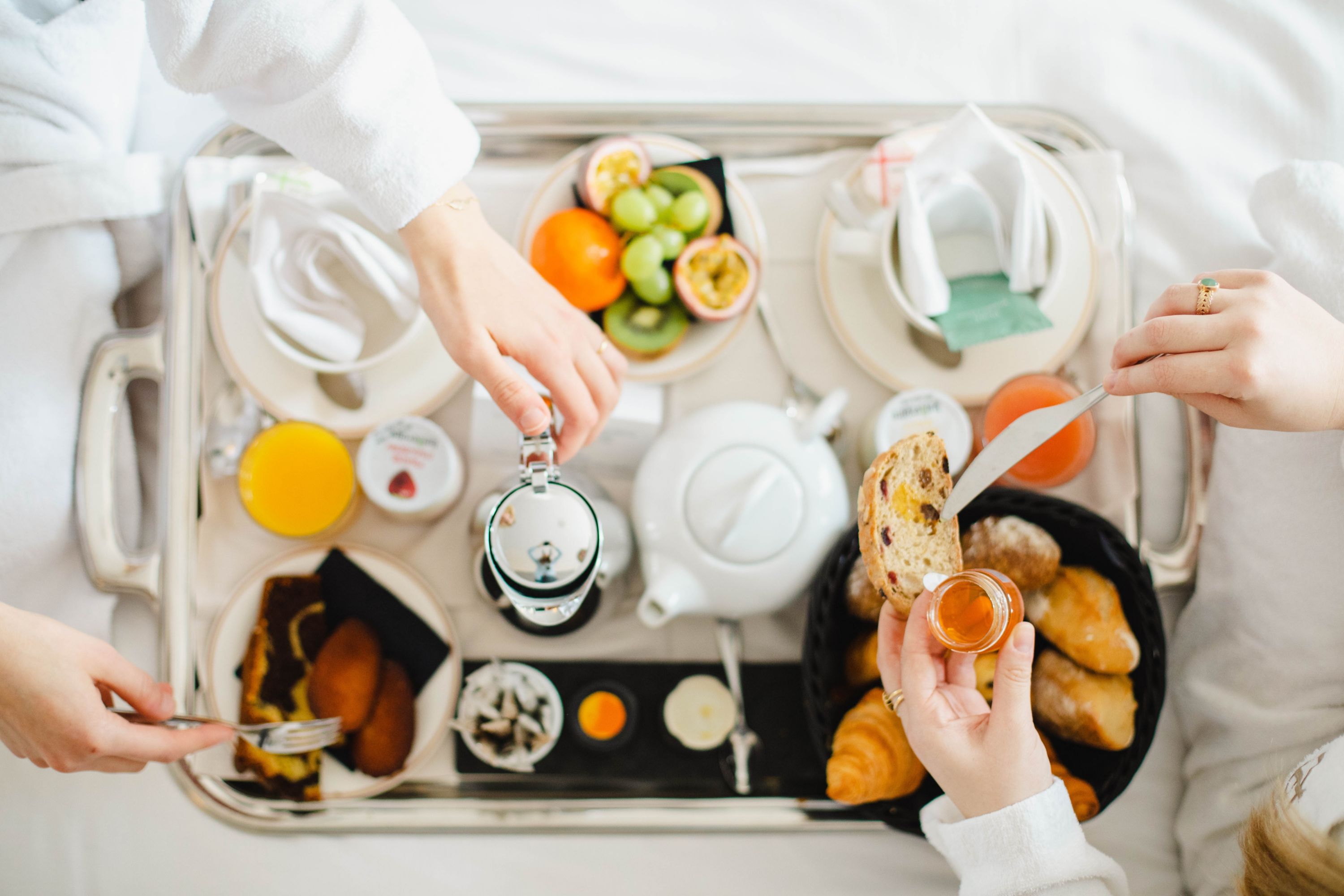 Luxurious Hotel Breakfast in Bed