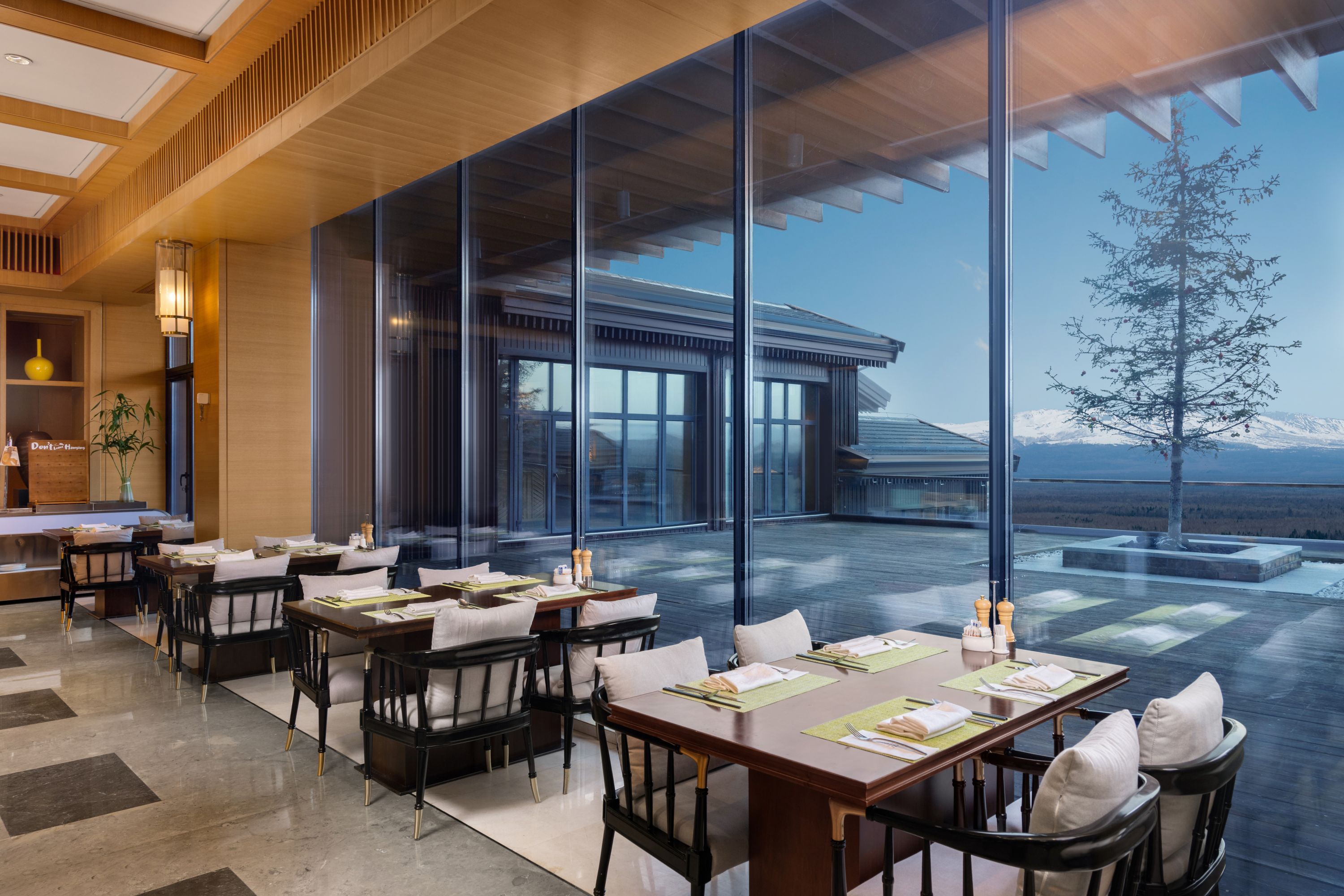 Accor Restaurant with Mountain View