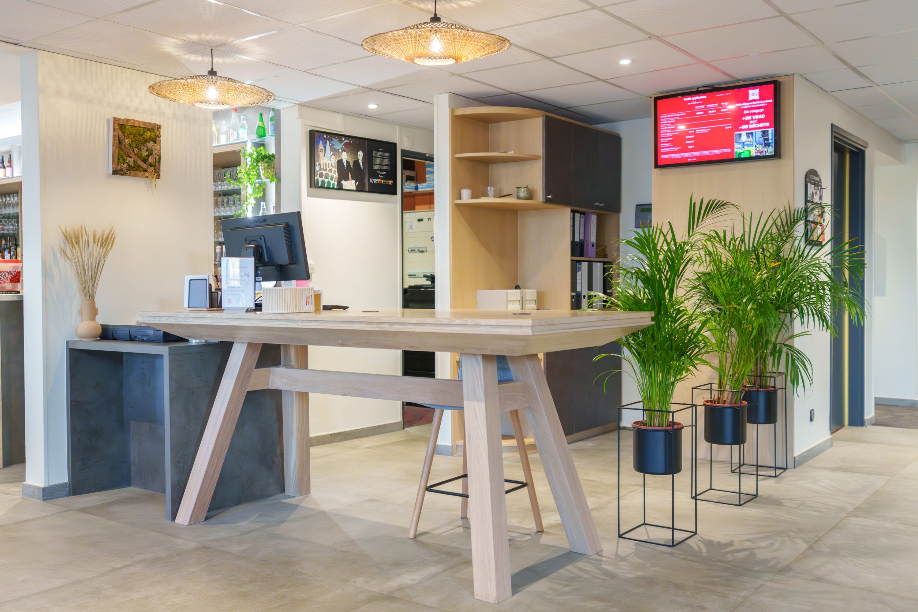 Modern Hotel Reception Area with Accor Branding