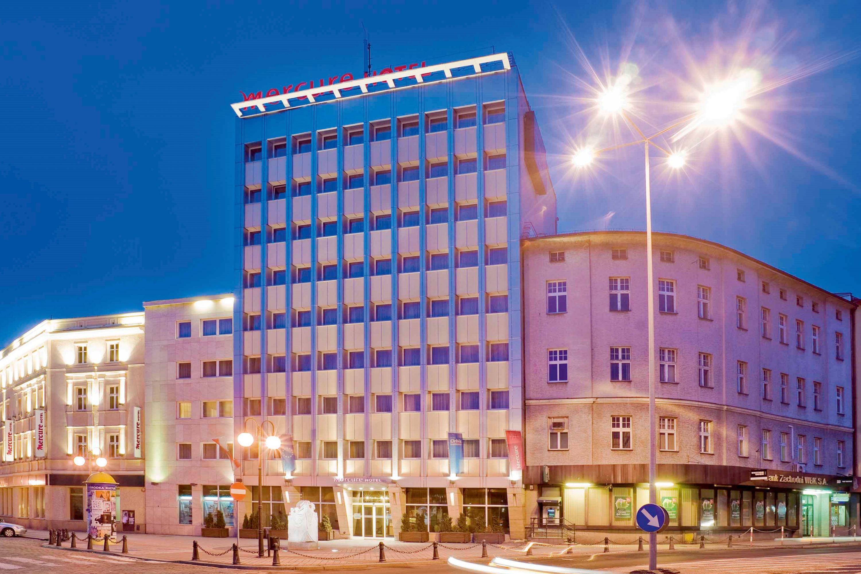 Mercure Hotel at twilight