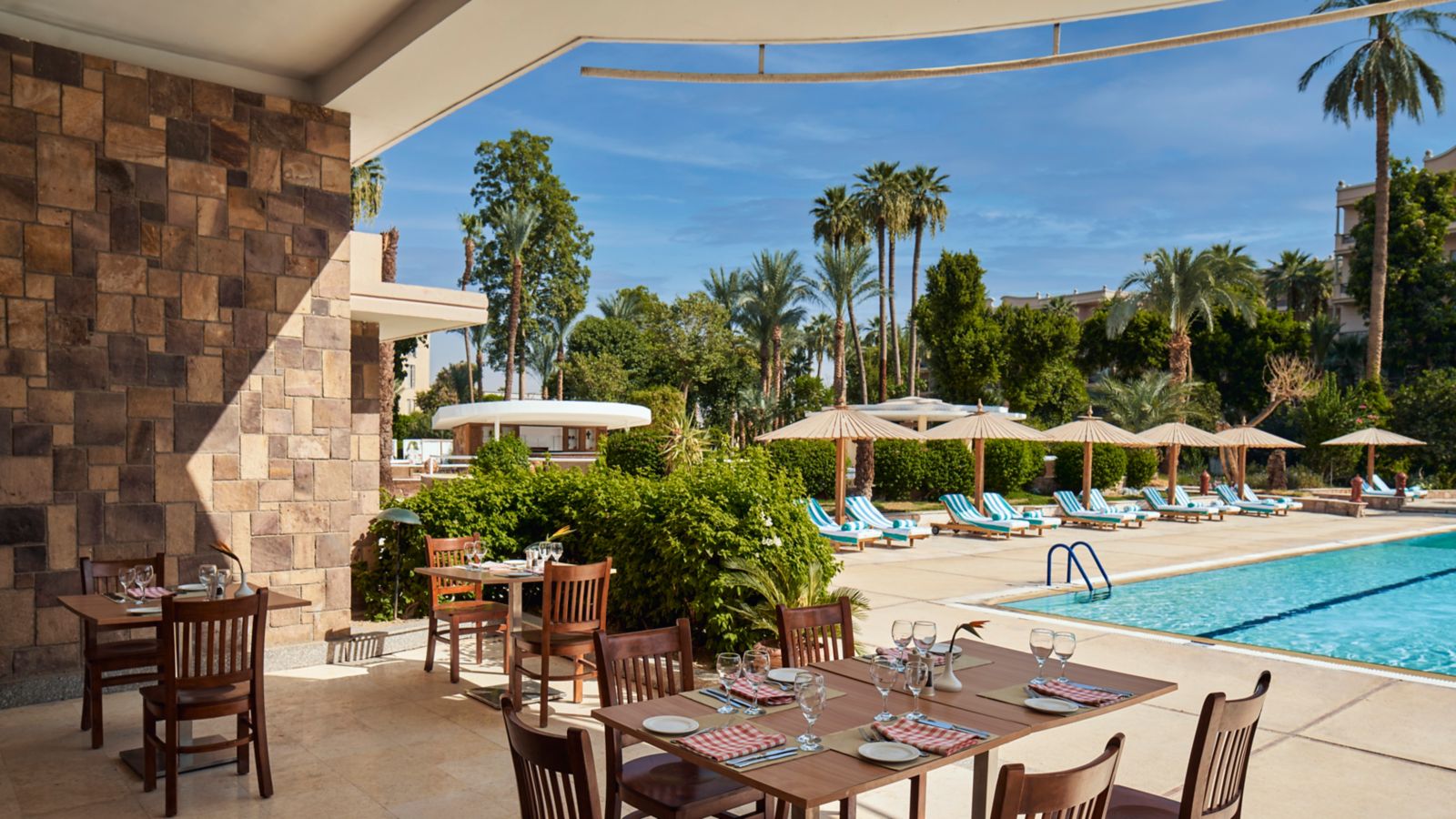 Poolside Dining Oasis