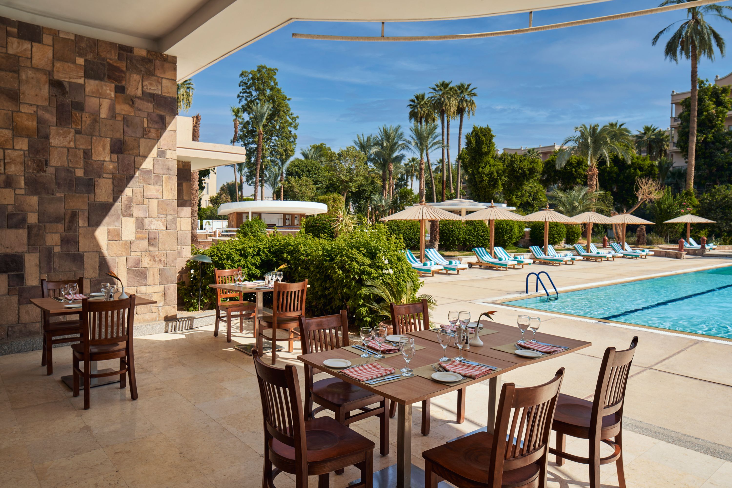 Poolside Dining Oasis