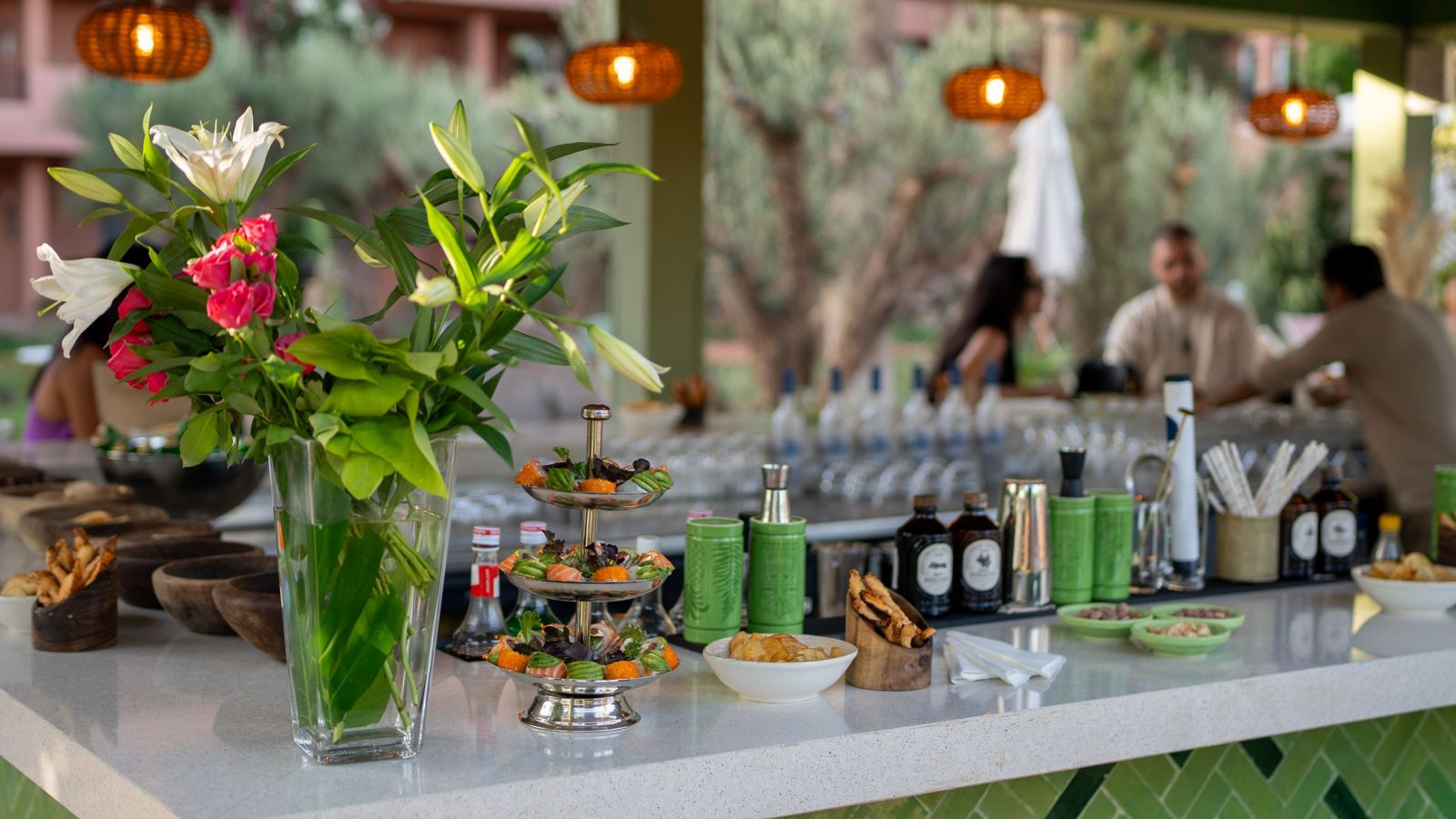 Exquisite Outdoor Bar at Sofitel Marrakech Palais Imperial & Spa