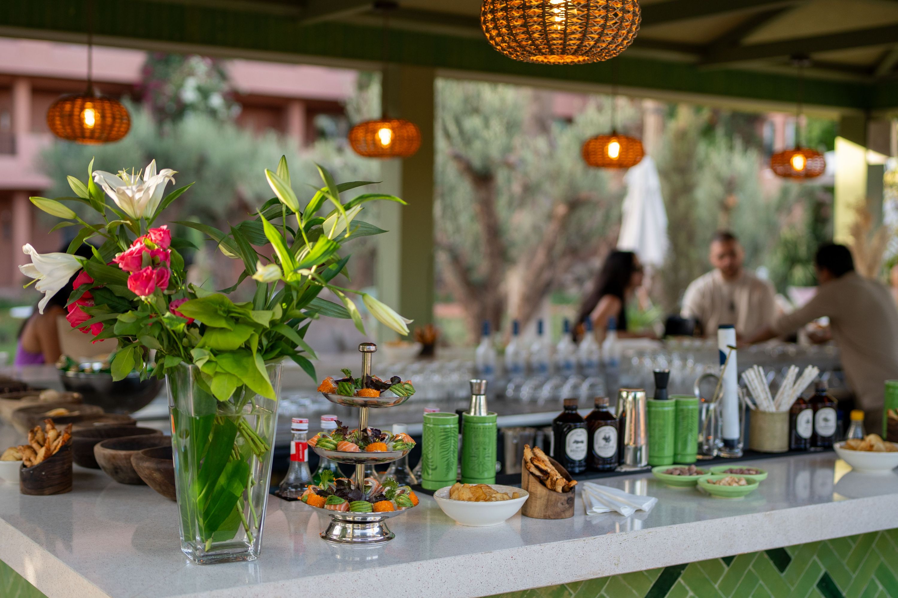 Exquisite Outdoor Bar at Sofitel Marrakech Palais Imperial & Spa