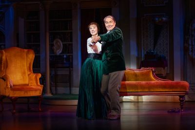 Claire Lyon as Eliza Doolittle and Nathaniel Parker as Professor Henry Higgins. Photo by Jeff Busby