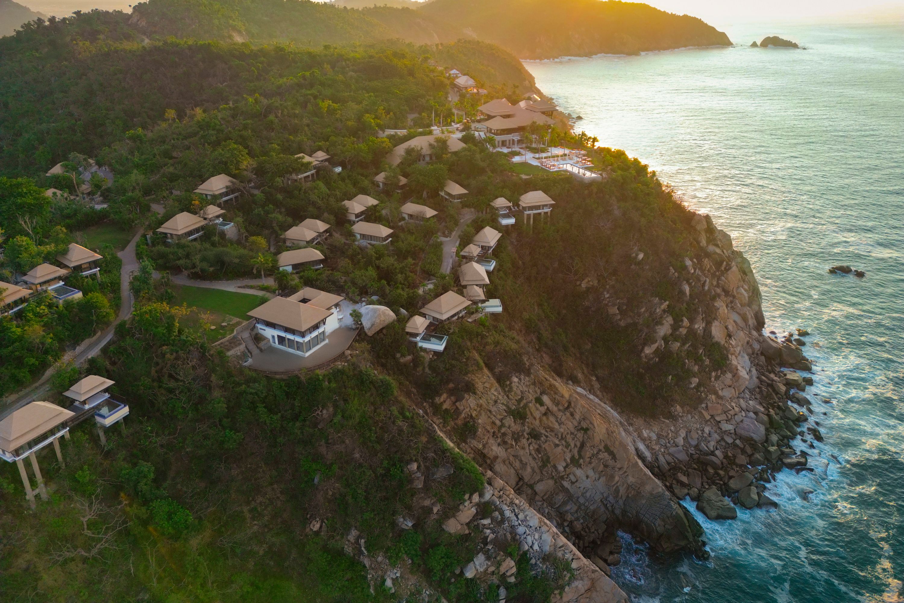 Cliffside Resort at Sunset