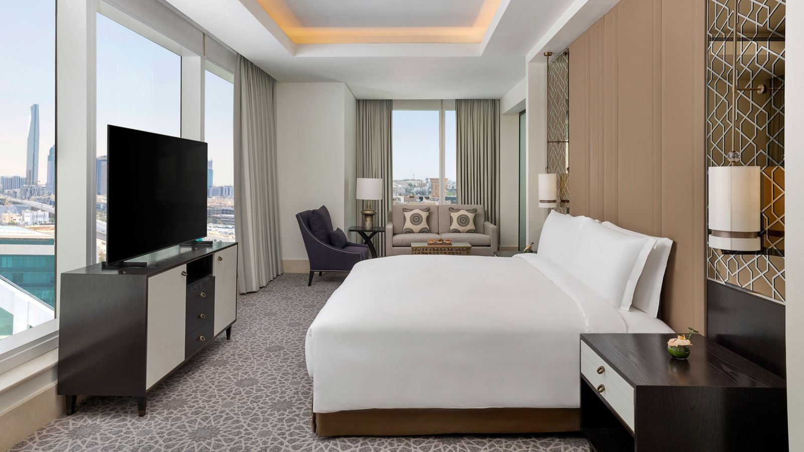 Luxurious Hotel Room with City View