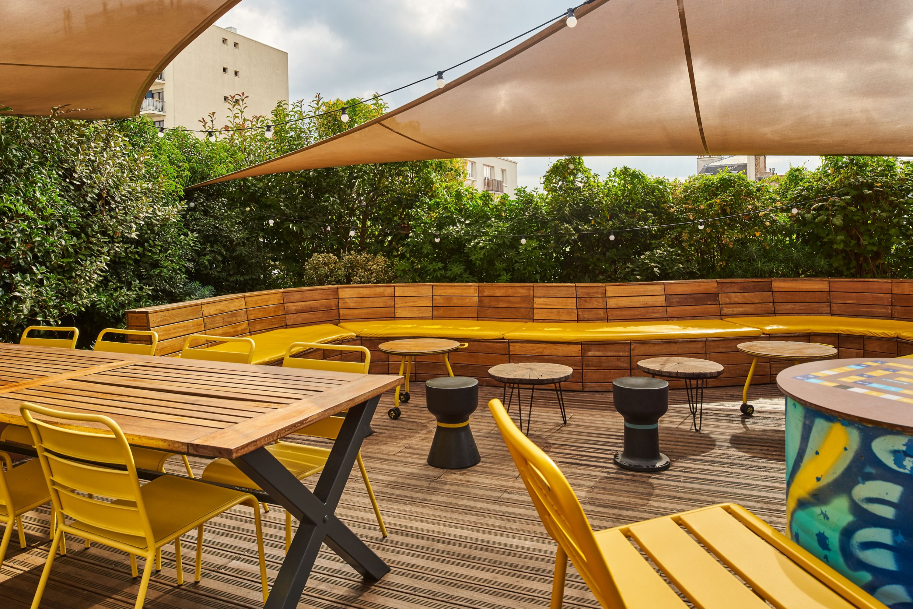 Sunny Rooftop Terrace at JO&JOE Paris Nation, France