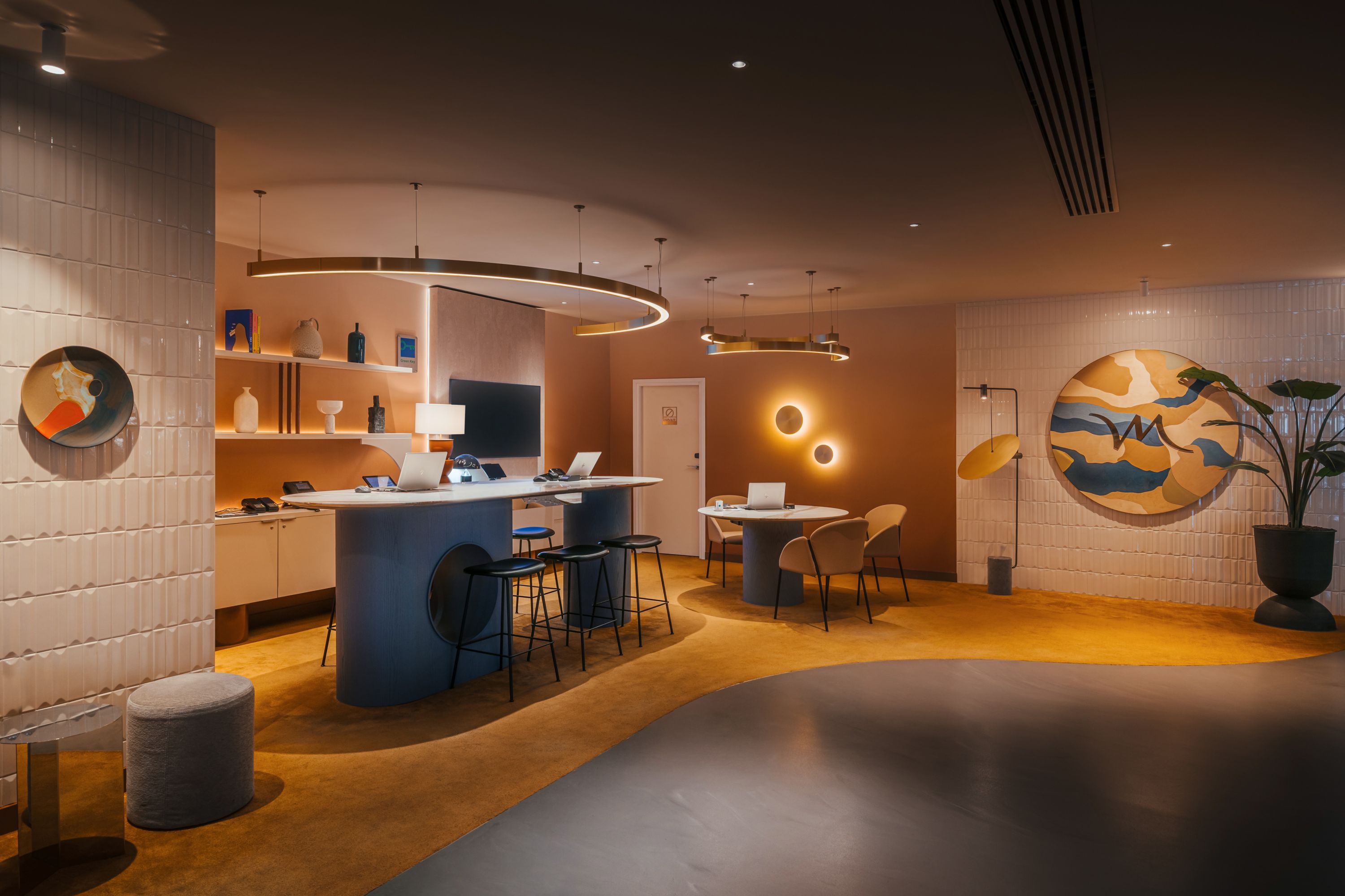 Modern Hotel Lobby or Business Center