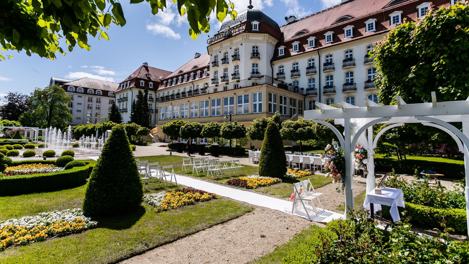 Grand Hotel Wedding Ceremony Preparation