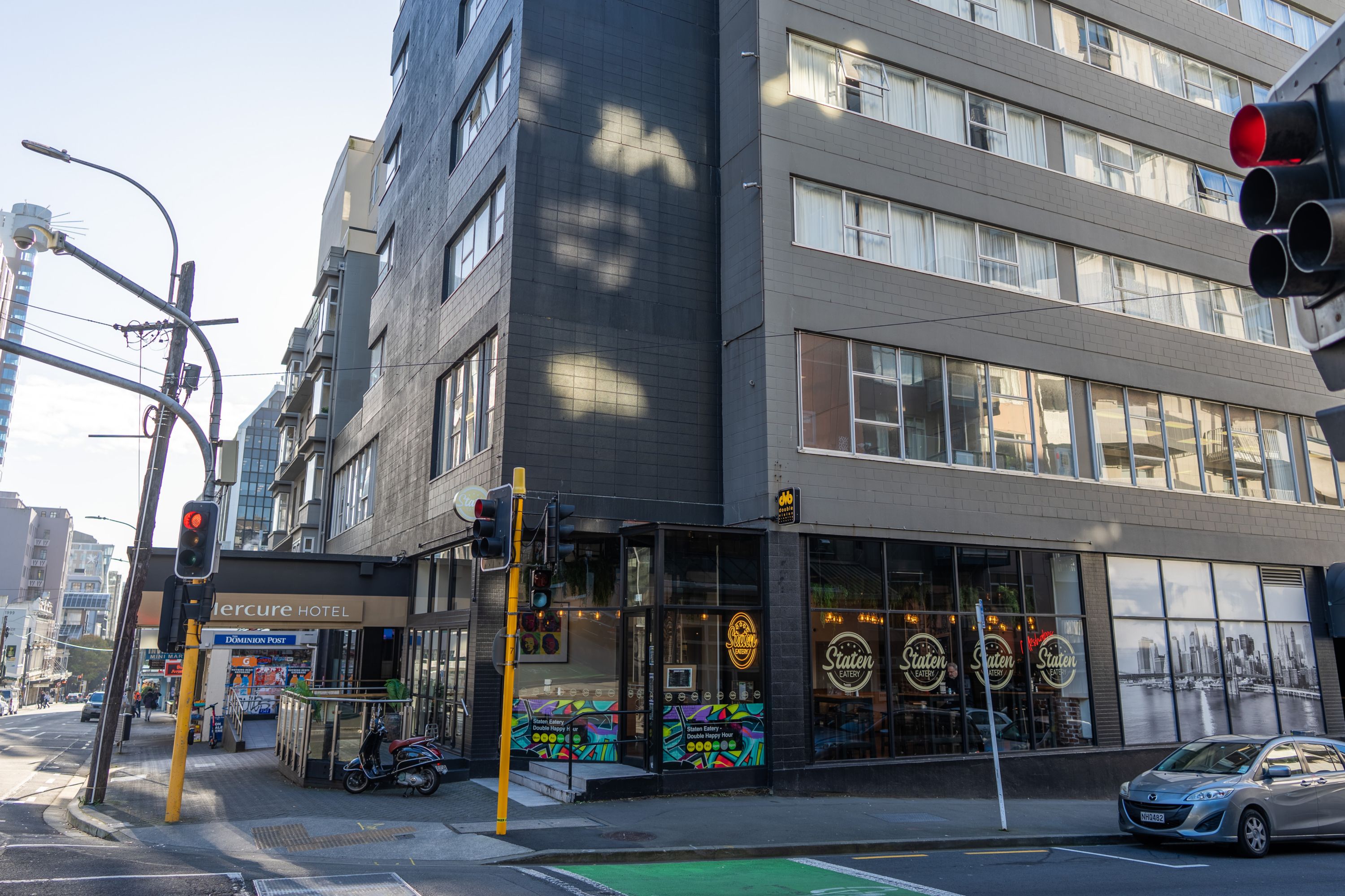 Street view of Mercure Wellington Abel Tasman hotel in Wellington, New Zealand