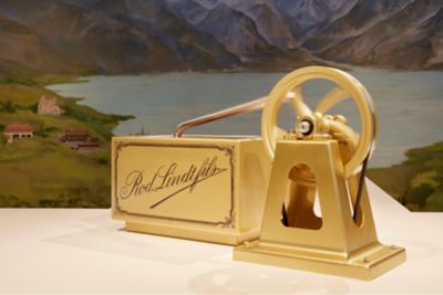 A historic conching machine for chocolate-making at the Lindt Museum near Zurich