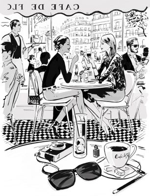 Paris Postcards Jason Brooks CAFE FLORE