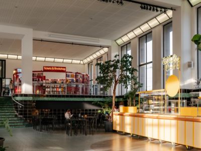 The industrial-chic interior of WIELS Contemporary Art Centre in Brussels