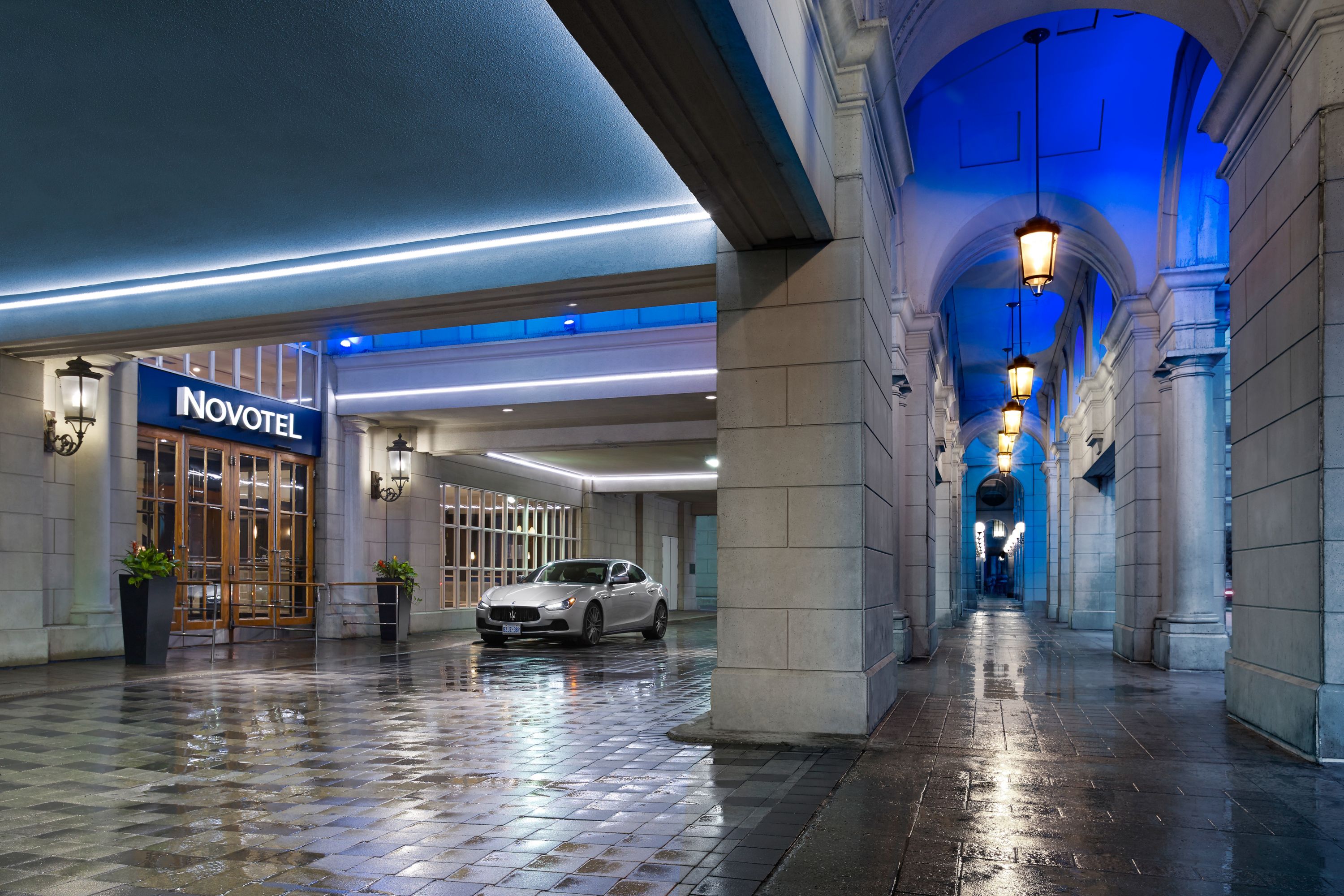 Nighttime Entrance at the Novotel Toronto Centre