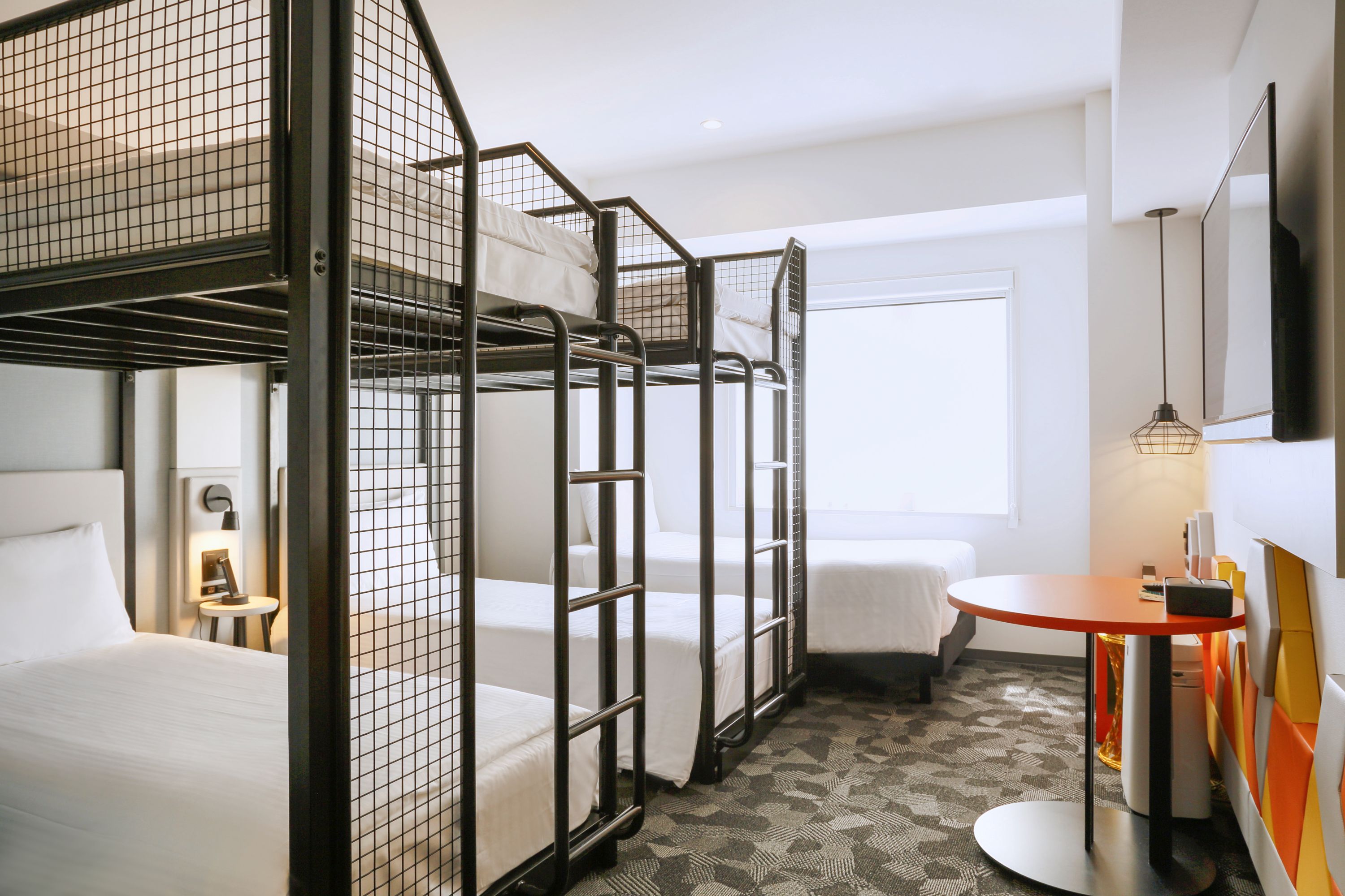 Bunk beds in a guest room at the budget friendly at ibis Styles Tokyo Bay hotel
