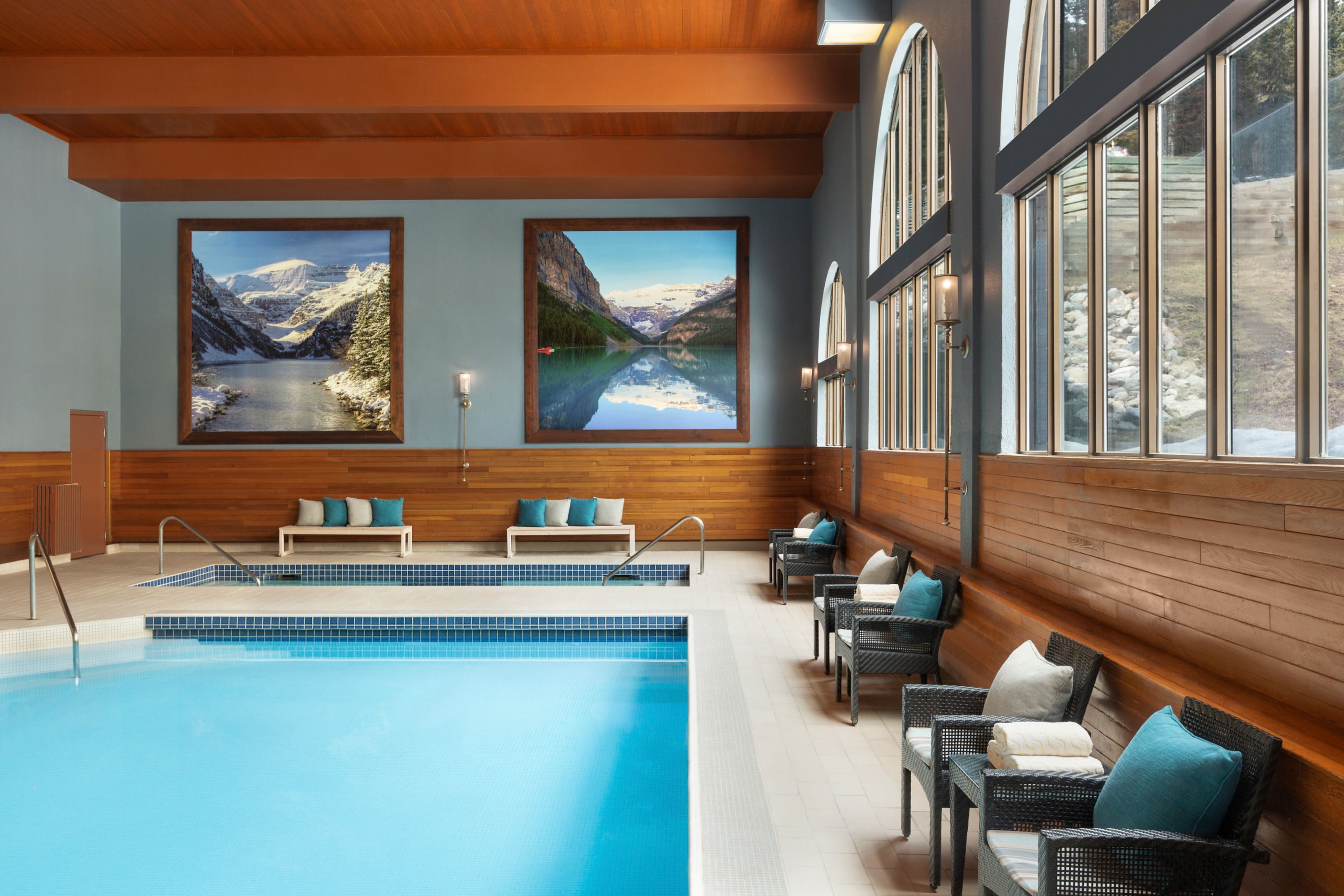 Hotel Pool at Fairmont Chateau Lake Louise 