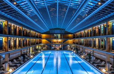 The atmospheric Art Deco pool complex at Molitor Hotel & Spa Paris - MGallery Collection