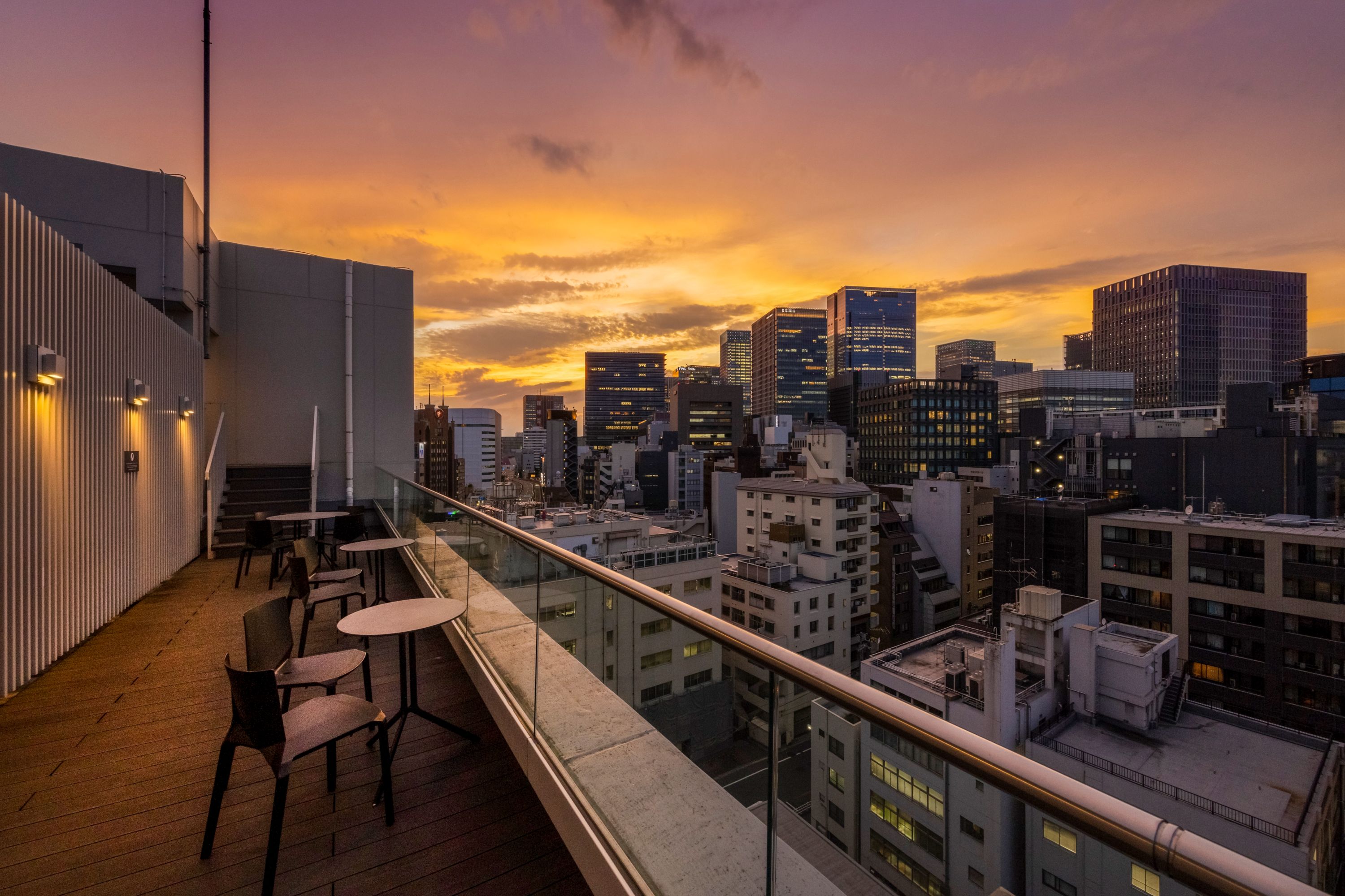 Rooftop terrace at ibis Styles Tokyo Ginza East