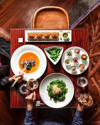 Elegant dishes at Japanese-Peruvian fusion restaurant Matsuhisa Paris