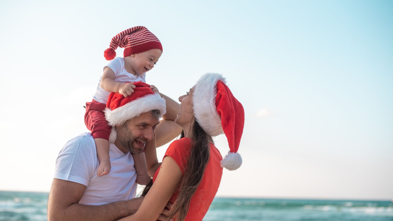 Família se divertindo no natal
