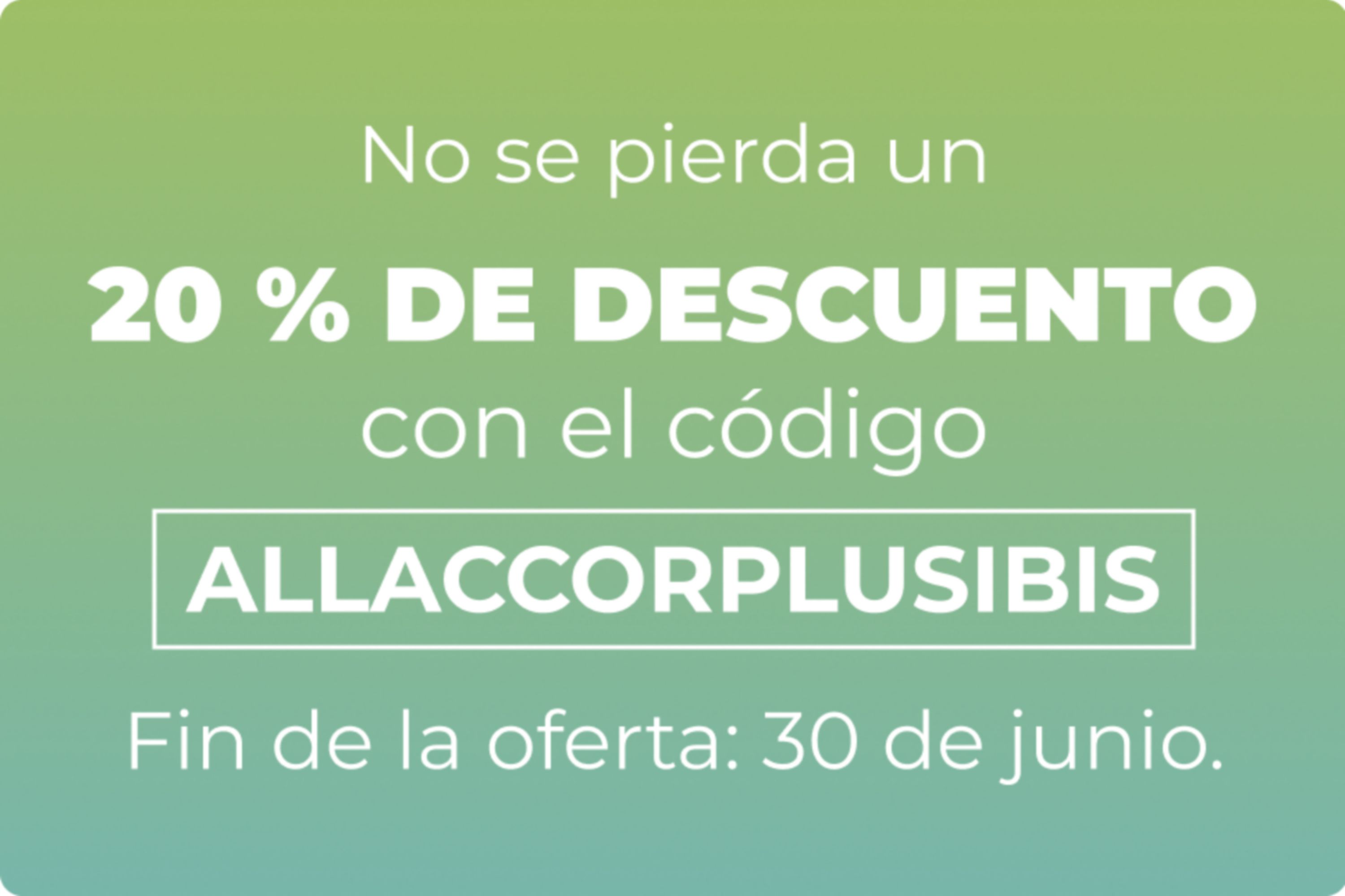 Ahorra un 20 % en tu suscripción antes del 30/6 con el código ALLACCORPLUSIBIS.