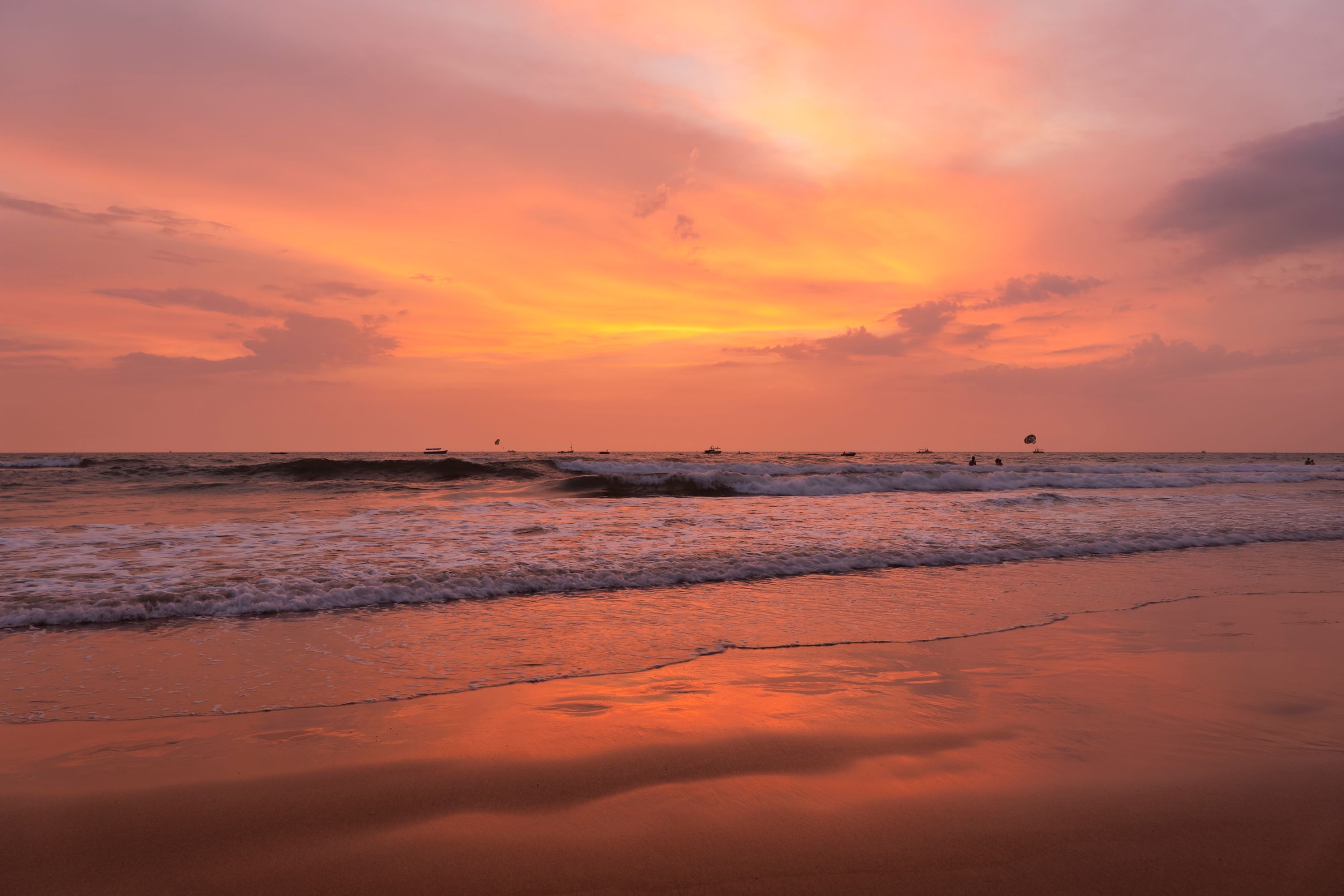 Sunset at Anjuna Beach in Goa