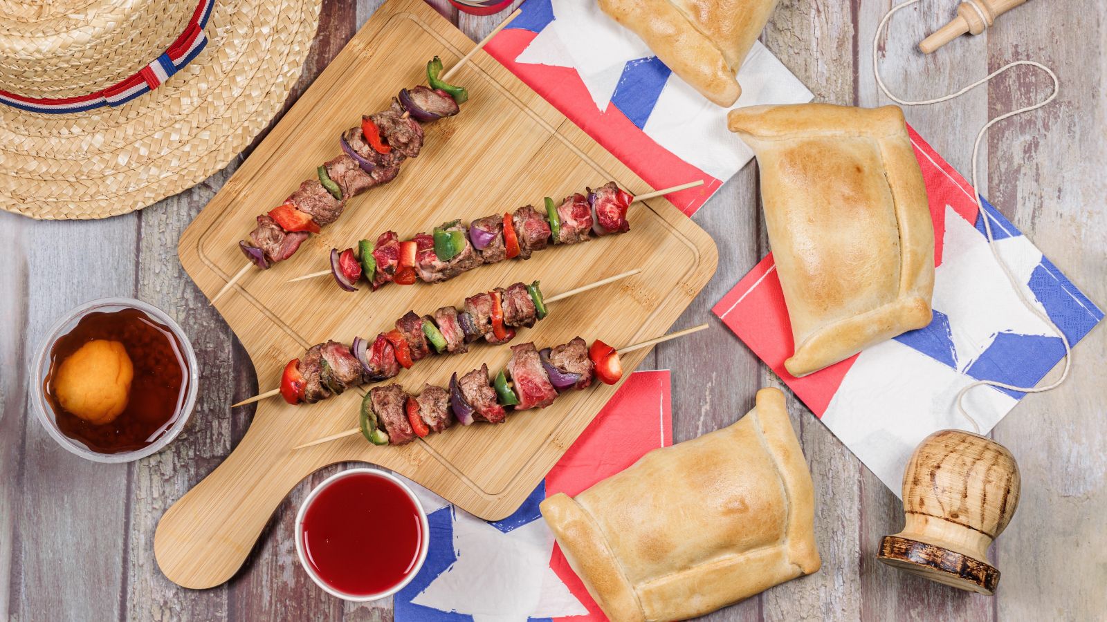 Comida típica en las Fiestas Patrias de Chile