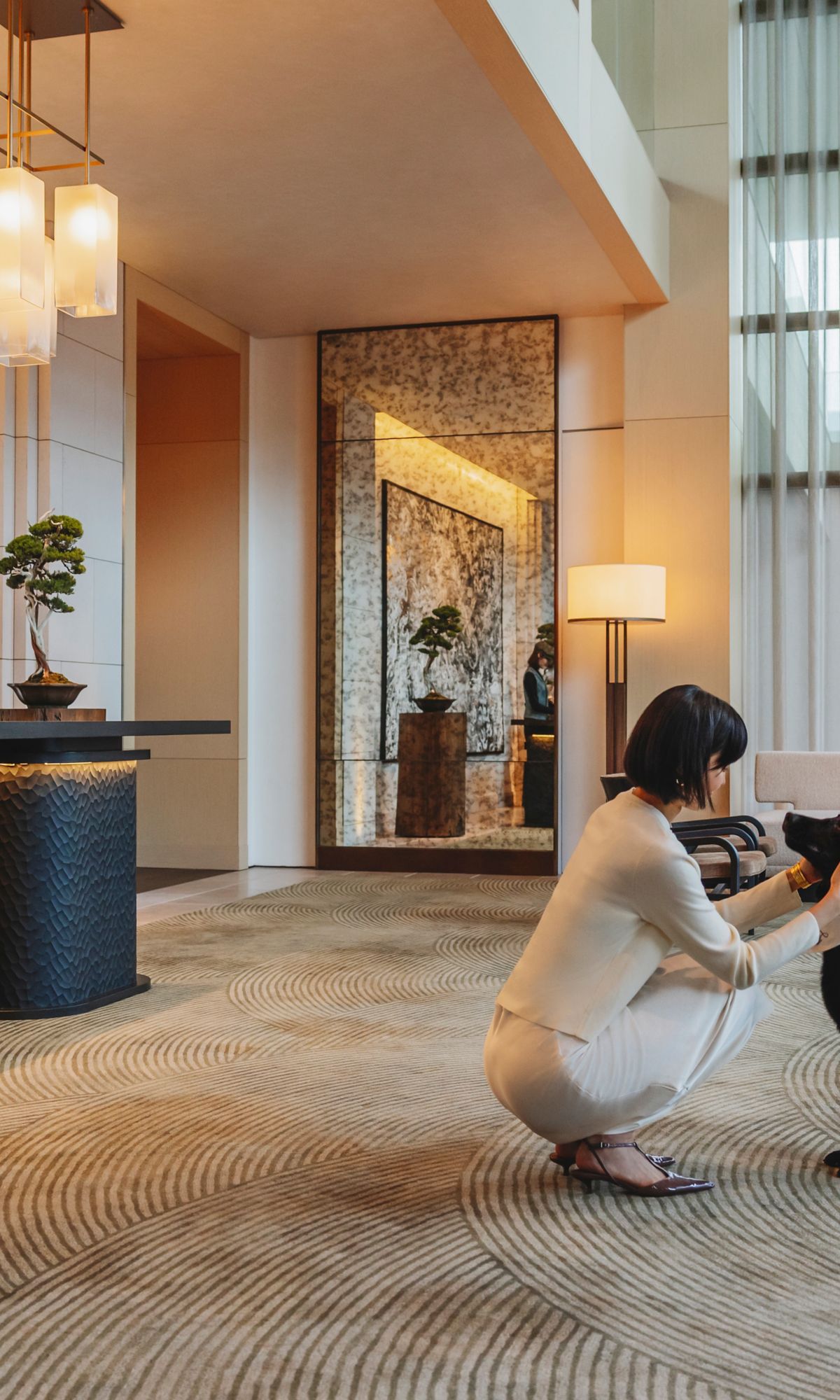 Fairmont Tokyo Lobby with Resident Dog