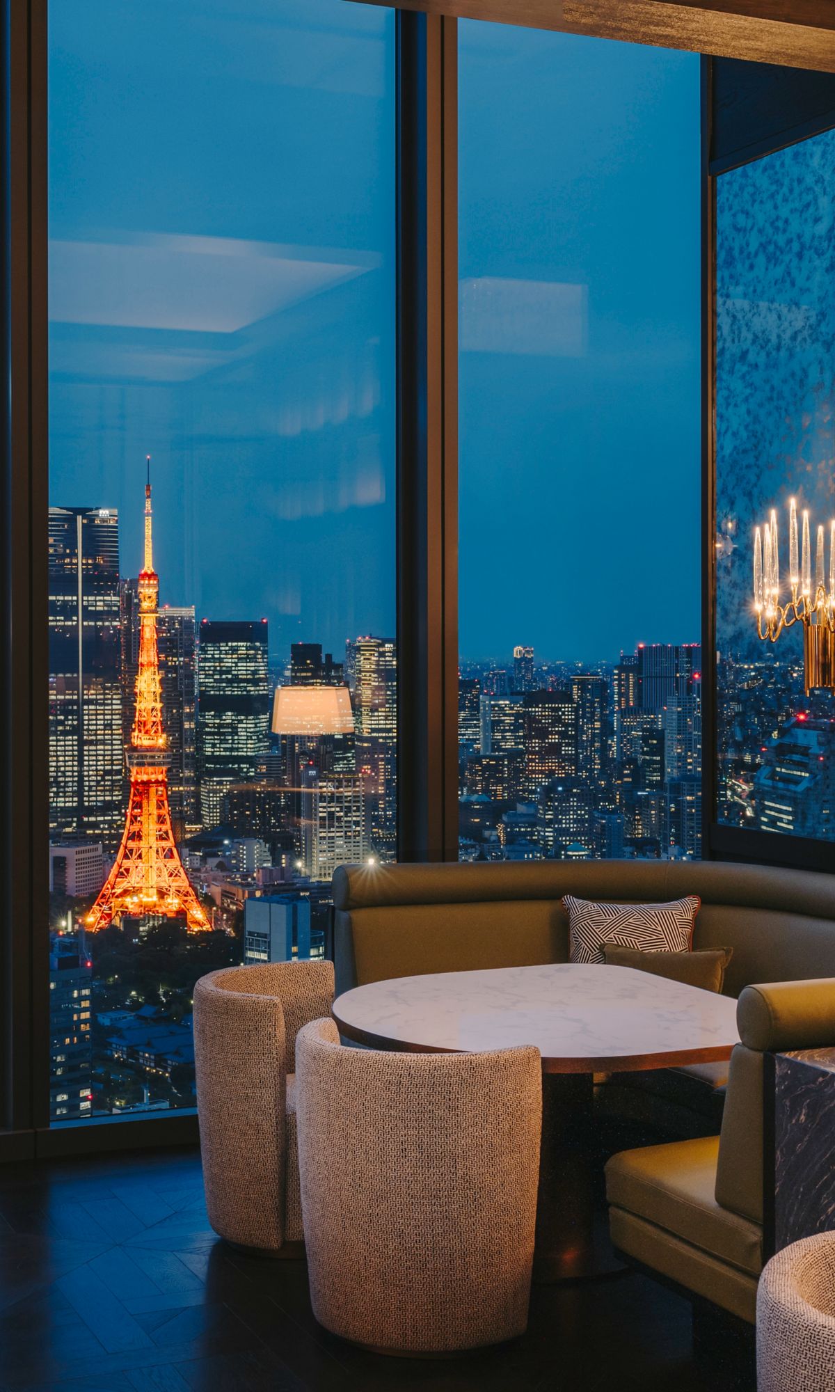 Tokyo Tower View from Fairmont Tokyo Lounge
