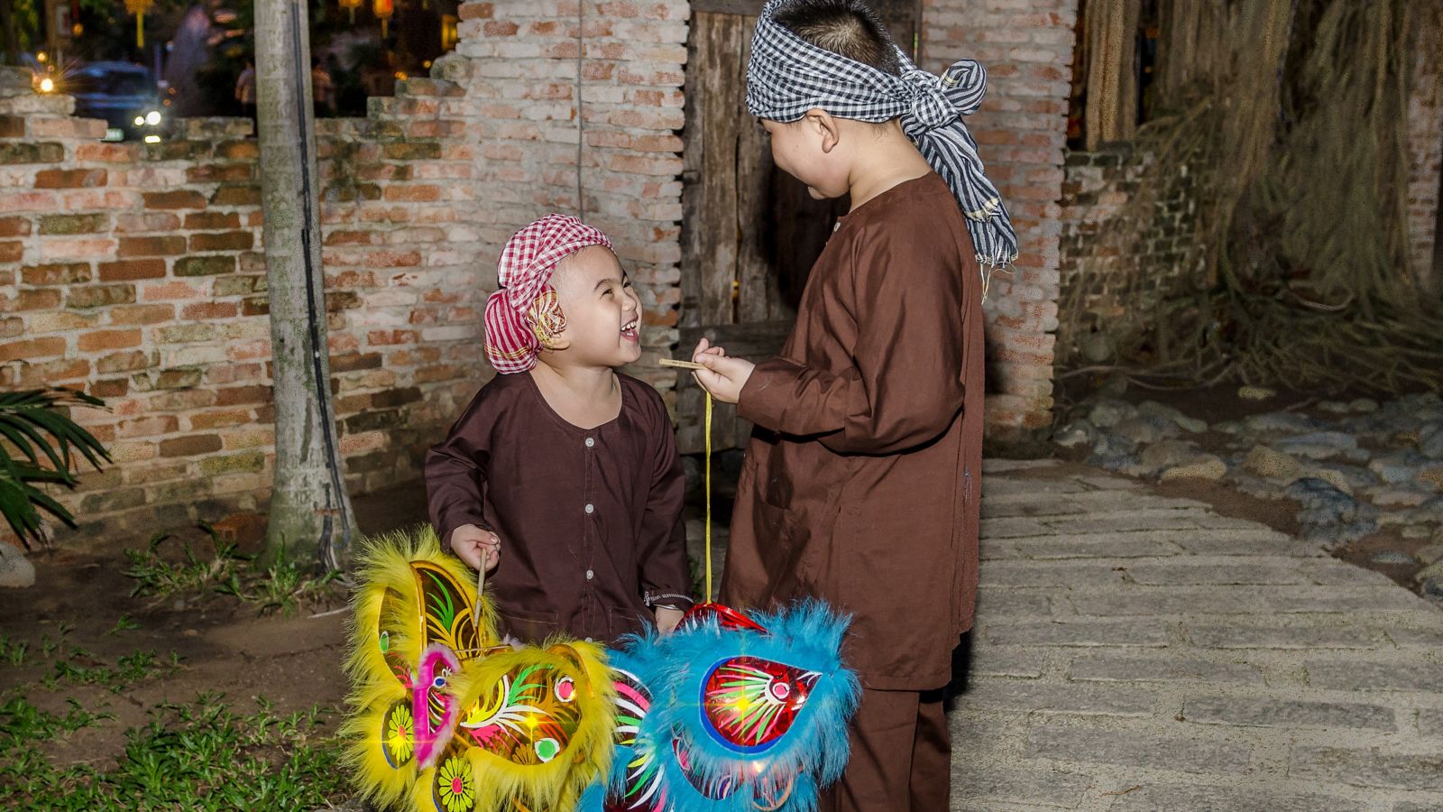 Children celebrating Mid Autumn Festival in Vietnam