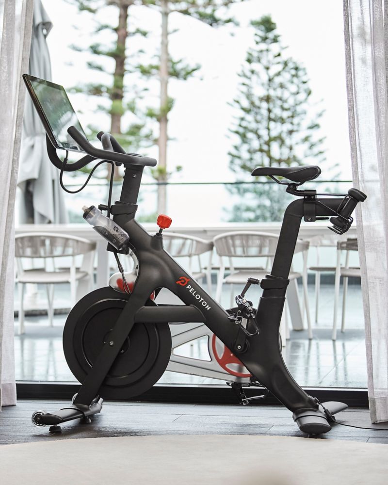 Peloton in a hotel room at Manly Pacific